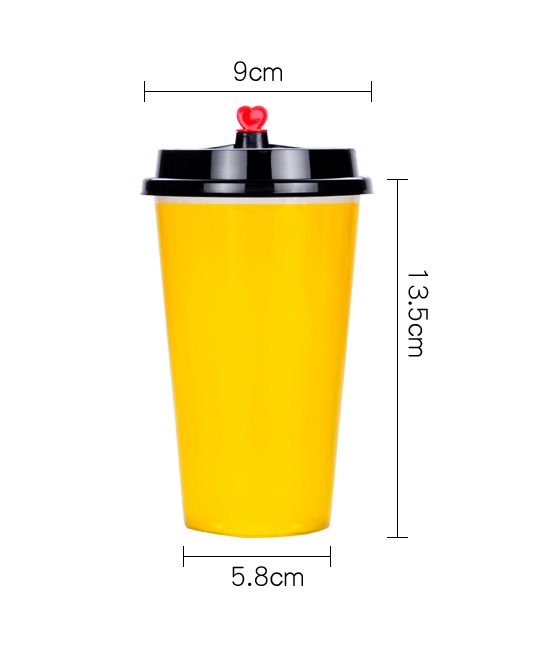 VASOS PP RECICLABLES CON TAPA ROSADA 500ML DE BUBBLE TEA Y JUGOS 500UND