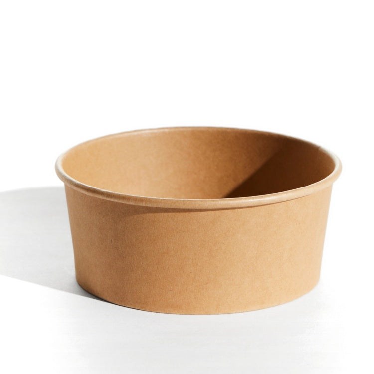 Envase Kraft Bowl+Tapa Pet 1300ml Compostable 300und