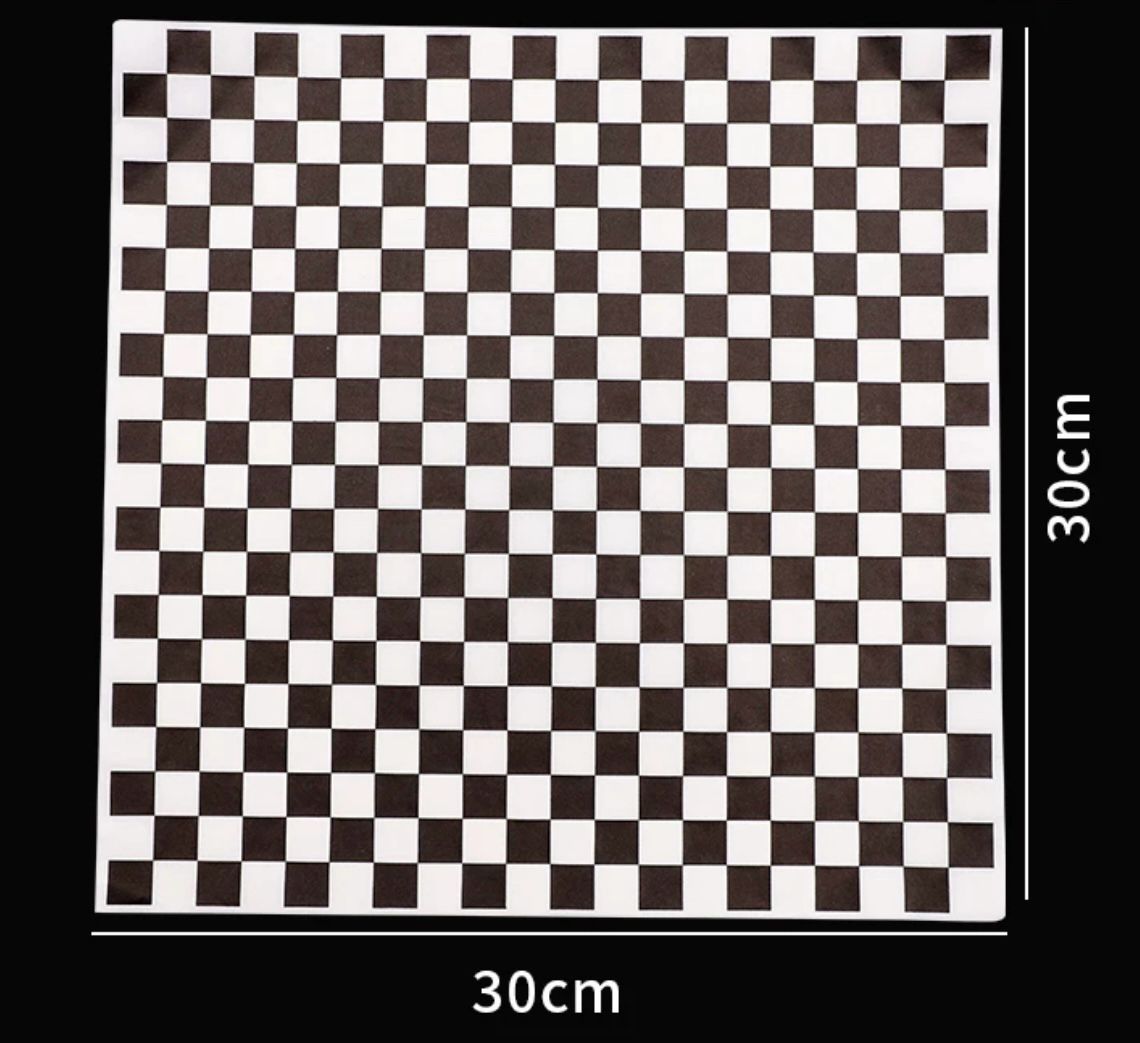 RESMA PAPEL ANTIGRASA CUADRADO NEGRO BLANCO 30X30CM 1000UND
