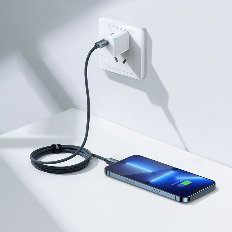 CABLE DE CARGA USB C A LIGHTNING 120CM 20W NEGRO BASEUS