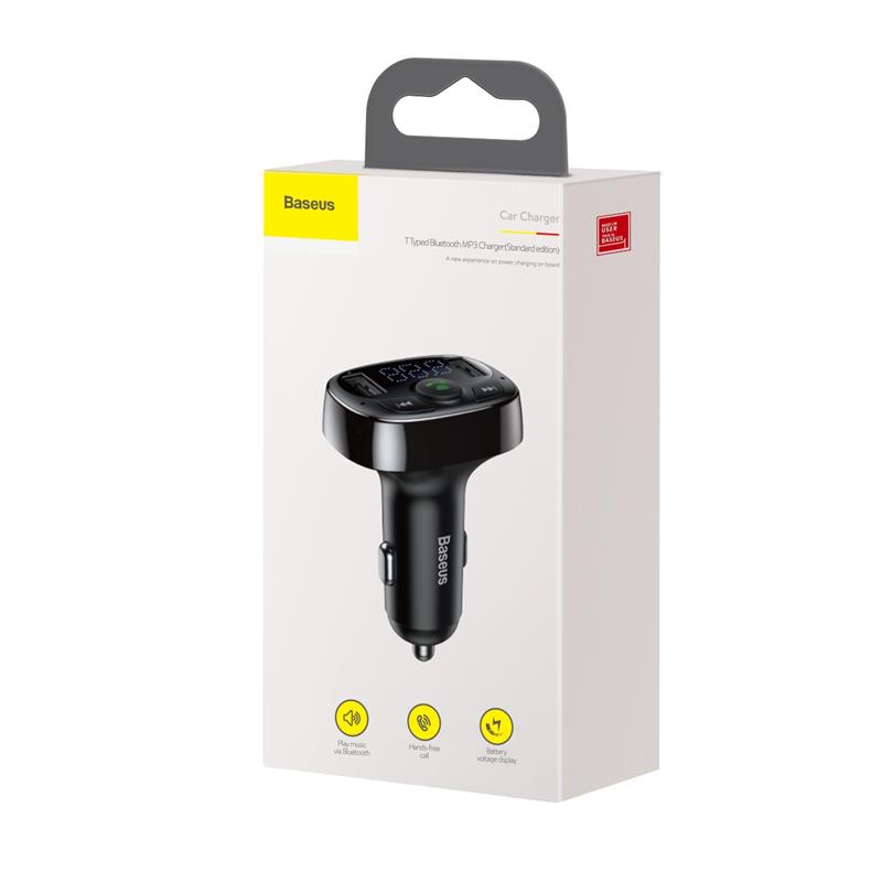 CARGADOR AUTO CON BLUETOOTH MP3 RADIO 3.4A T-TYPED BASEUS