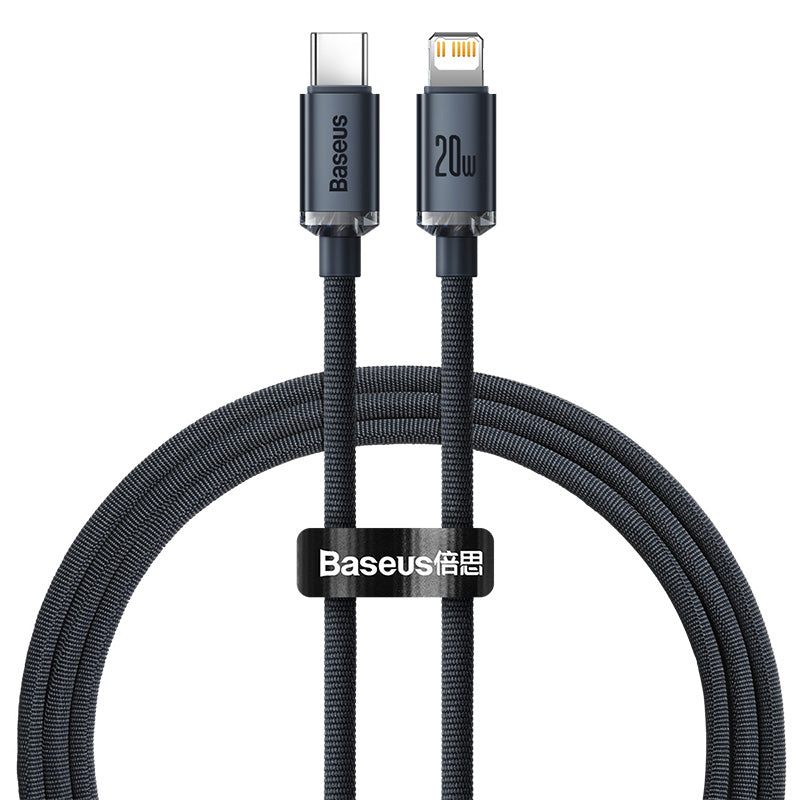 CABLE DE CARGA USB C A LIGHTNING 120CM 20W NEGRO BASEUS