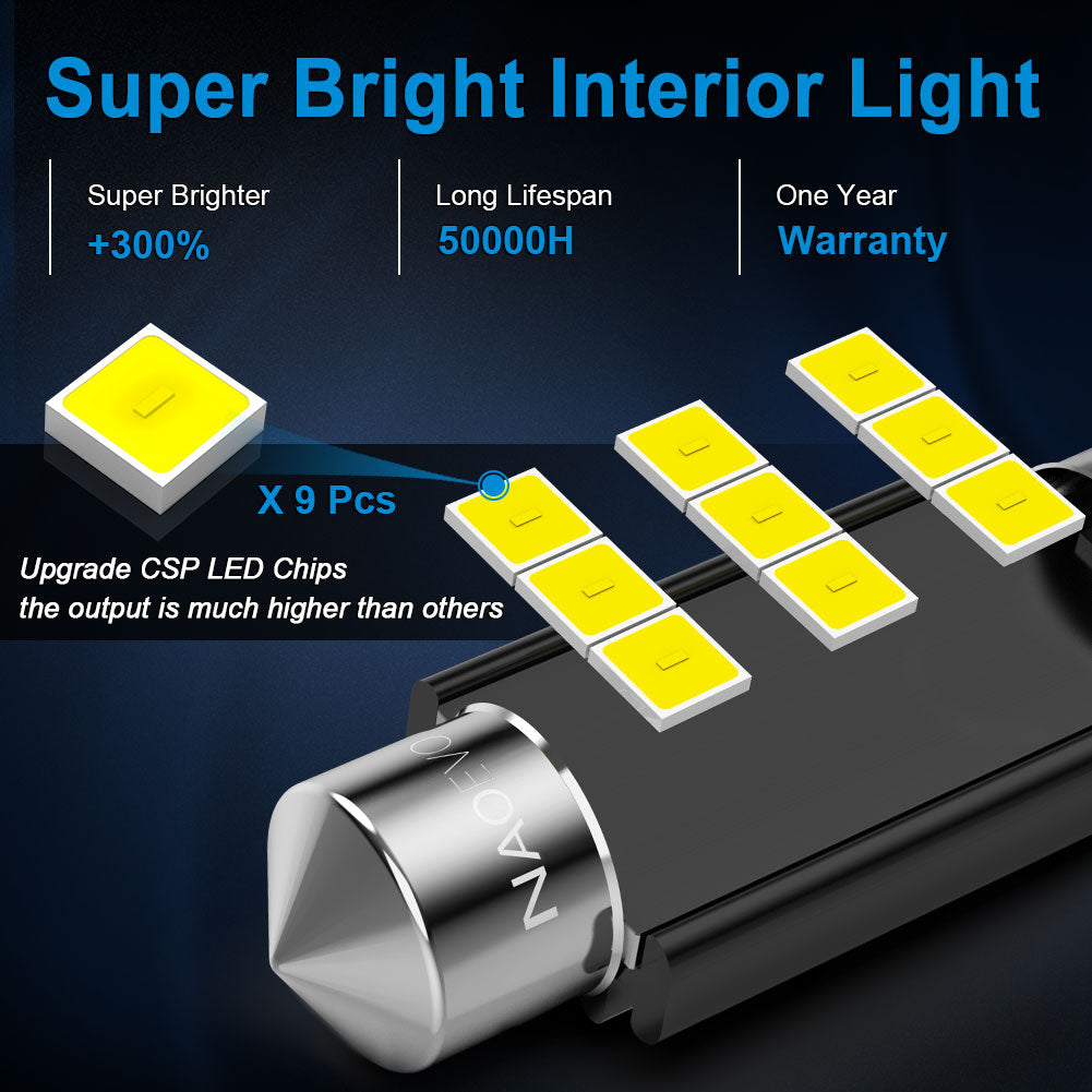AMPOLLETA LUZ LED DE AUTO NAOEVO NORMAL-C5W (2 PCS)