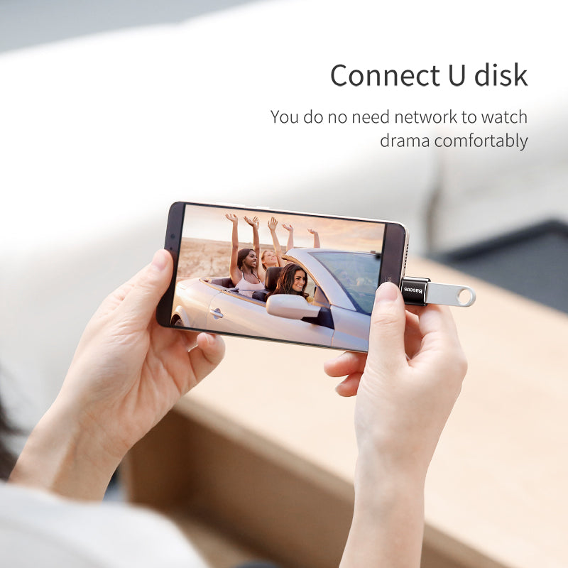 ADAPTADOR OTG MICRO HEMBRA A USB C MACHO 2.4A BASEUS