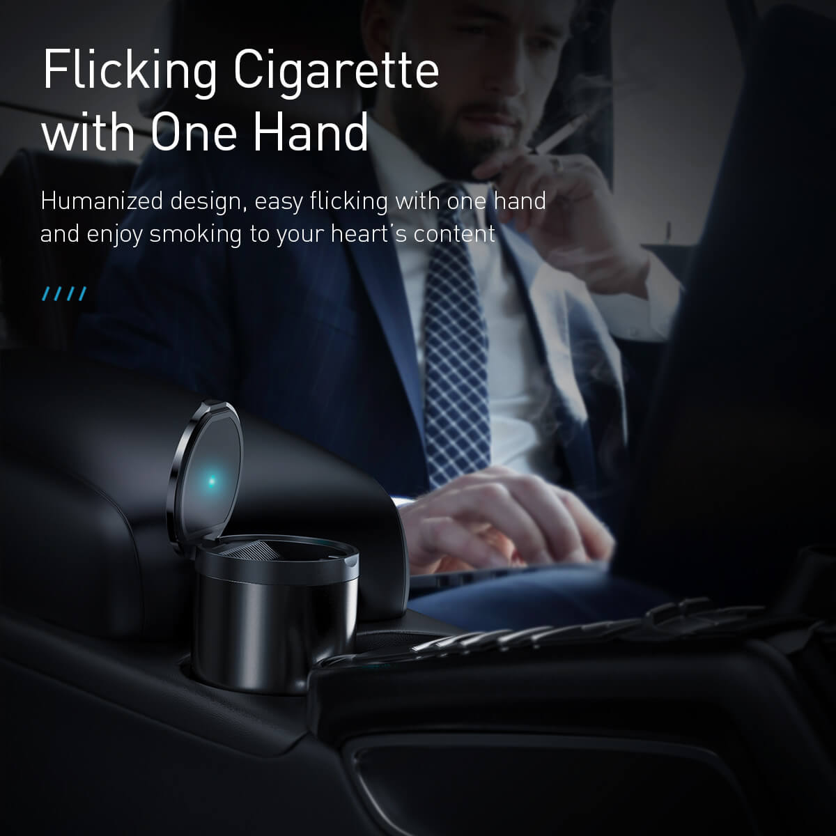 CENICERO PORTATIL ELEGANTE PARA AUTO BASEUS