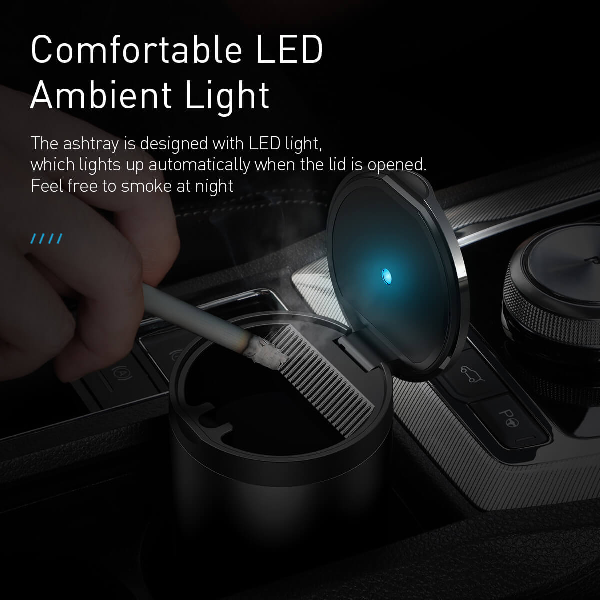 CENICERO PORTATIL ELEGANTE PARA AUTO BASEUS
