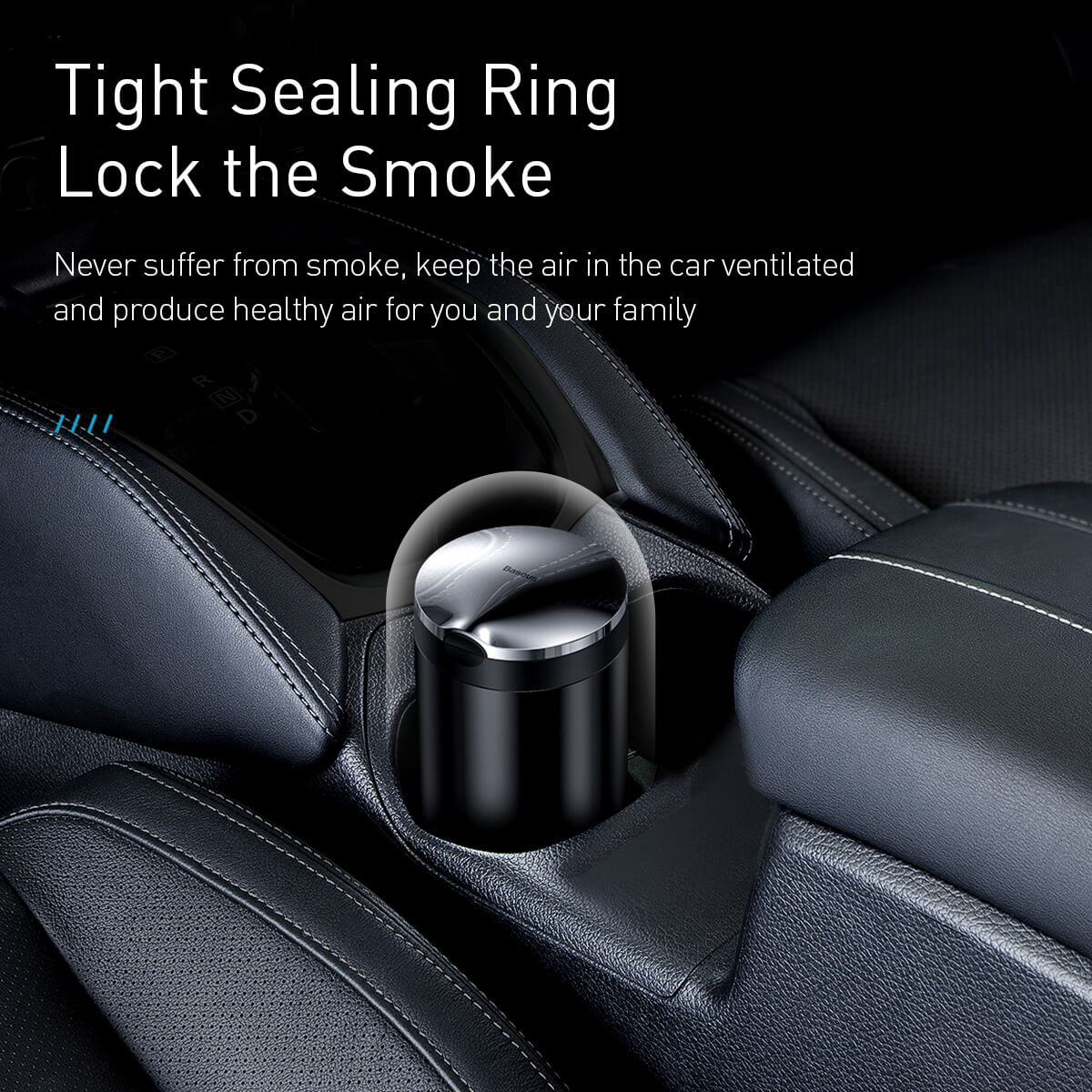 CENICERO PORTATIL ELEGANTE PARA AUTO BASEUS