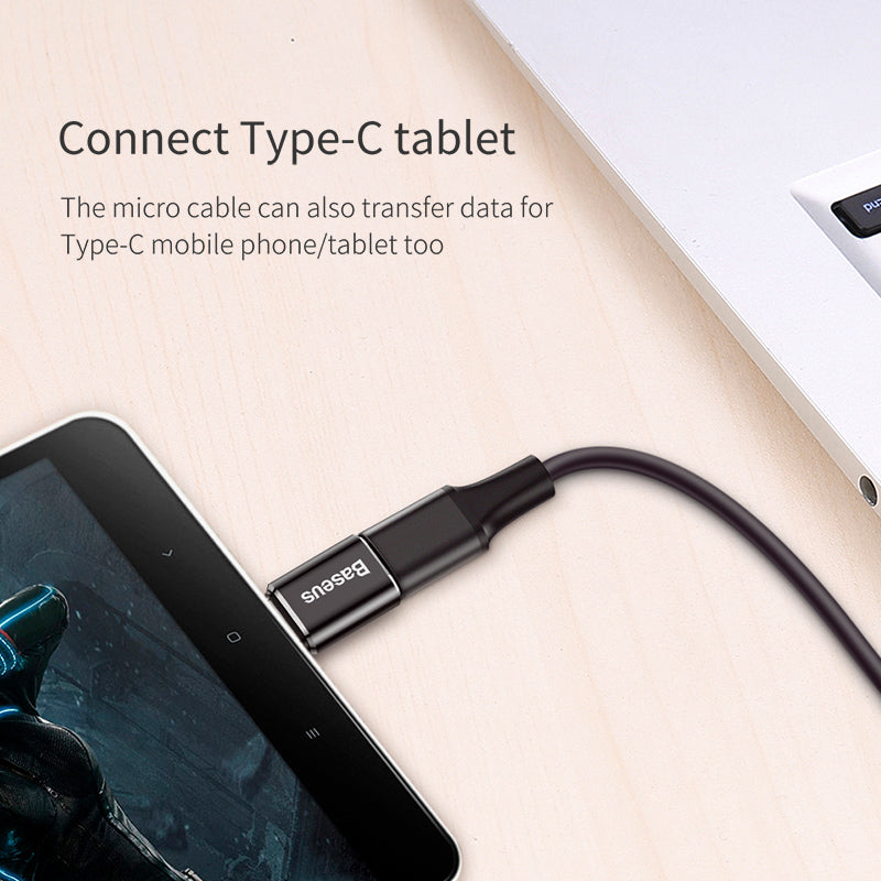 ADAPTADOR OTG MICRO HEMBRA A USB C MACHO 2.4A BASEUS
