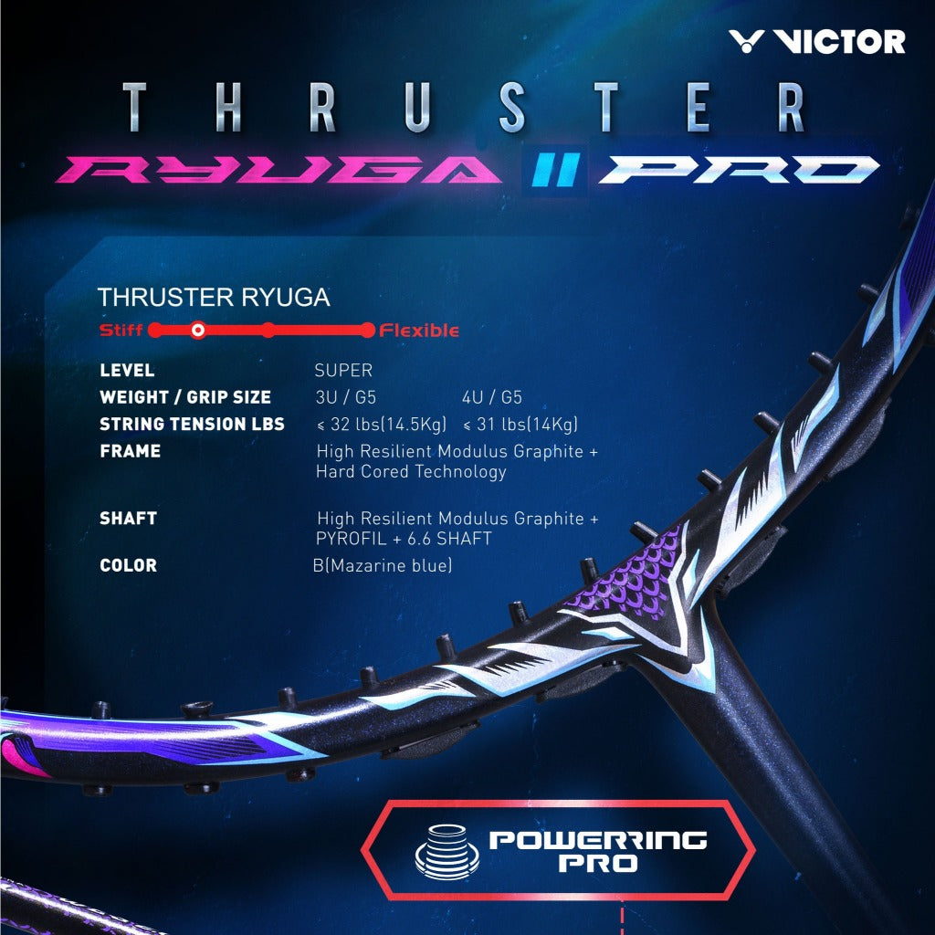 RAQUETA BADMINTON VICTOR THRUSTER RYUGA II PRO B