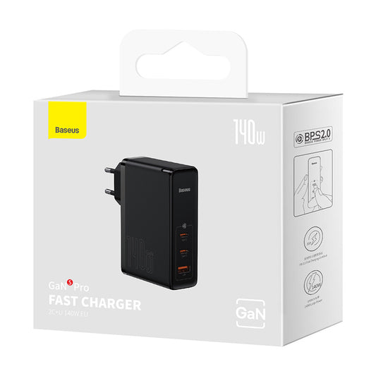 CARGADOR RAPIDO GaN5 PRO 2C+U 140W FAST CHARGER BASEUS