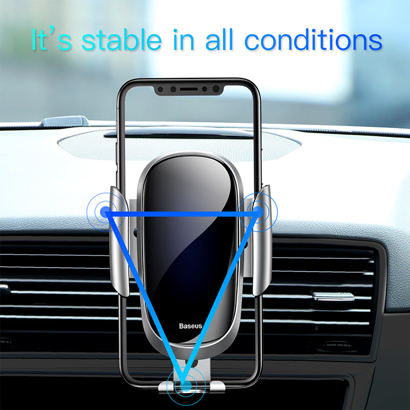 SOPORTE CELULAR PARA AUTO POR GRAVEDAD SALIDA DE AIRE FUTURE GRAVITY NEGRO BASEUS
