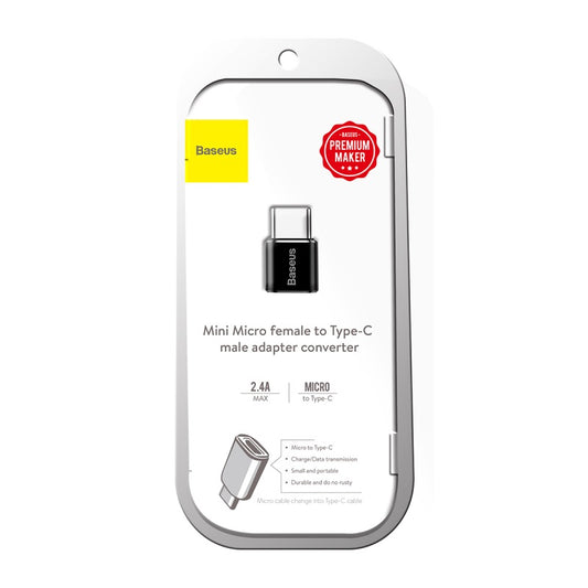 ADAPTADOR OTG MICRO HEMBRA A USB C MACHO 2.4A BASEUS