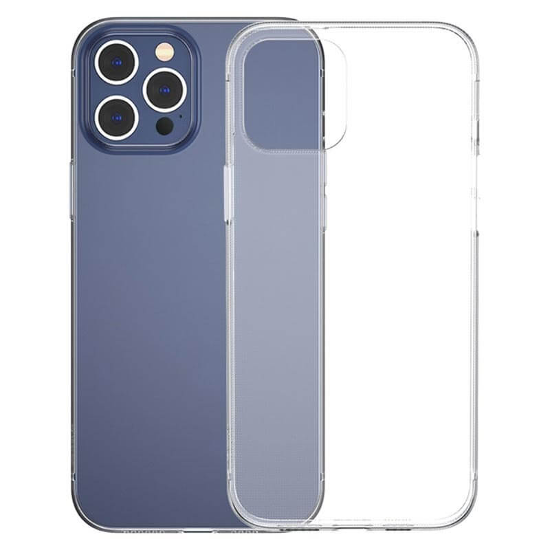 FUNDA DE SILICONA PARA IPHONE 12/12PRO TRANSPARENTE BASEUS
