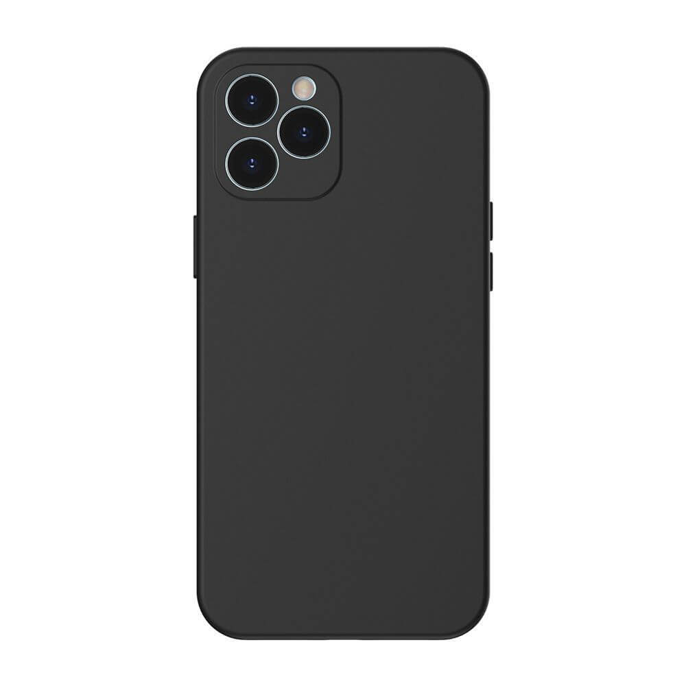 FUNDA DE SILICONA PARA IPHONE 12 PRO NEGRO BASEUS