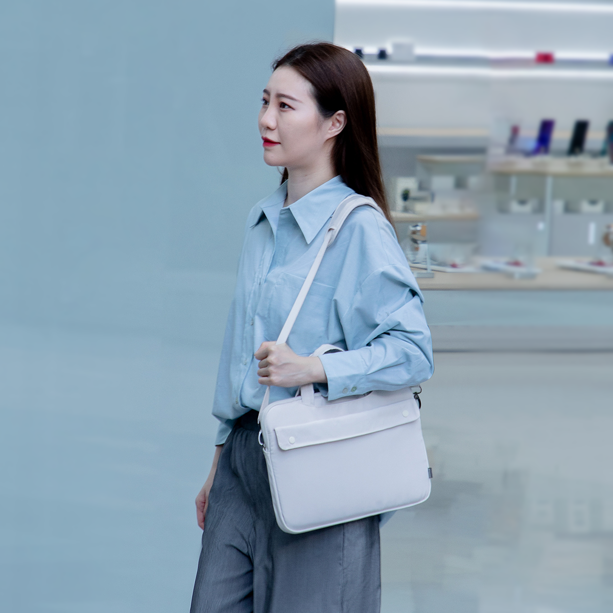 BOLSO PARA NOTEBOOK DE 16 PULGADAS BLANCO BASEUS
