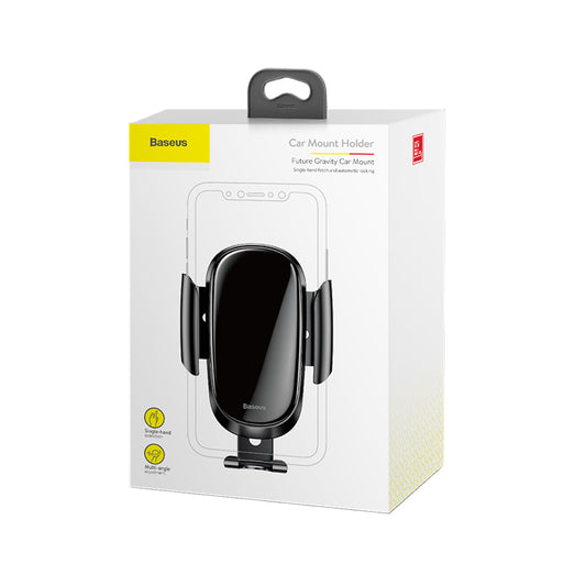 SOPORTE CELULAR PARA AUTO POR GRAVEDAD SALIDA DE AIRE FUTURE GRAVITY NEGRO BASEUS
