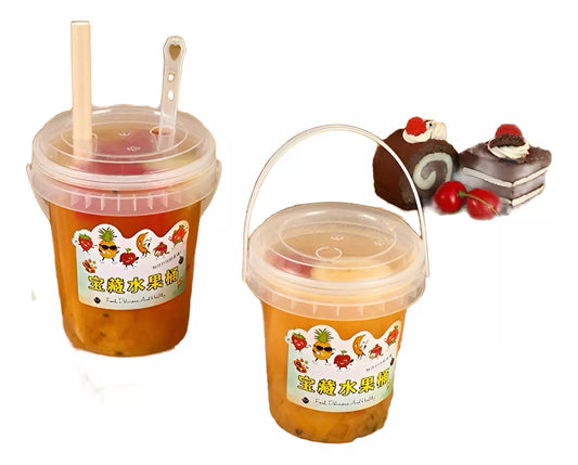 BALDE O VASO DE BUBBLE TEA Y JUGOS 1LTS X 100UND