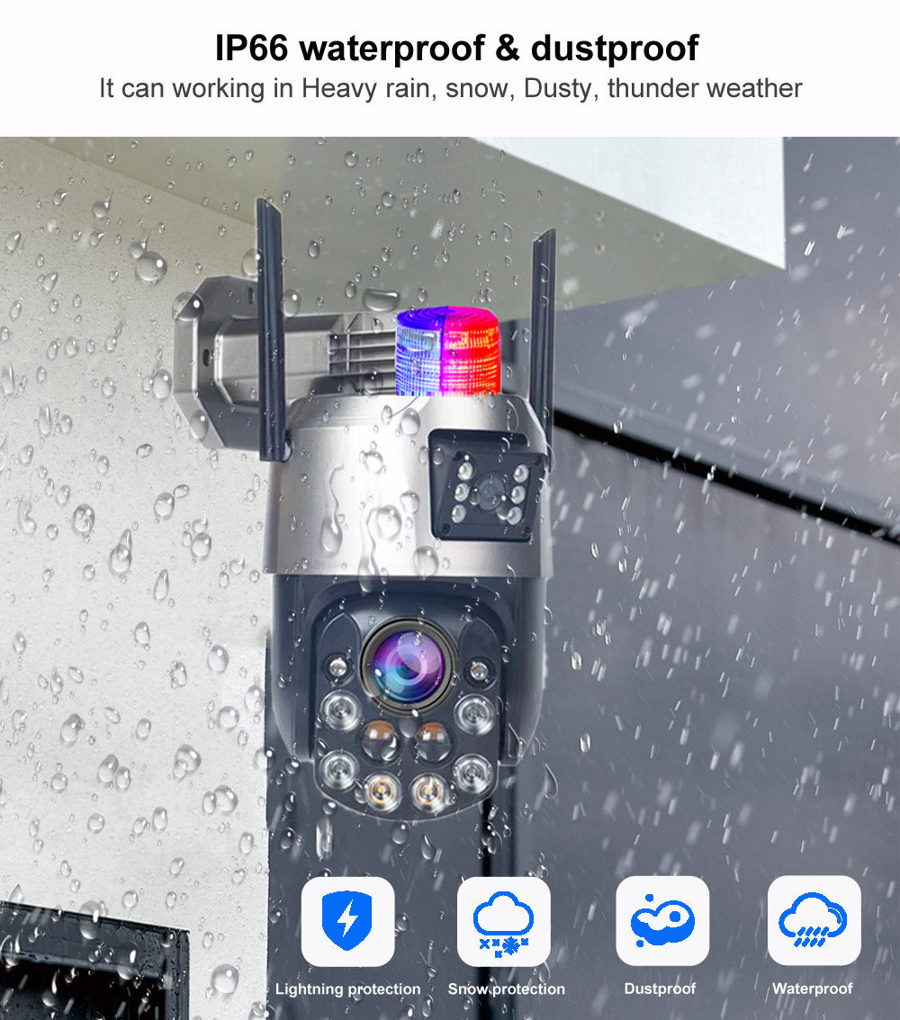 CAMARA PTZ INALAMBRICO 6MP DOBLE LENTE 18X ZOOM OPTICO FHD