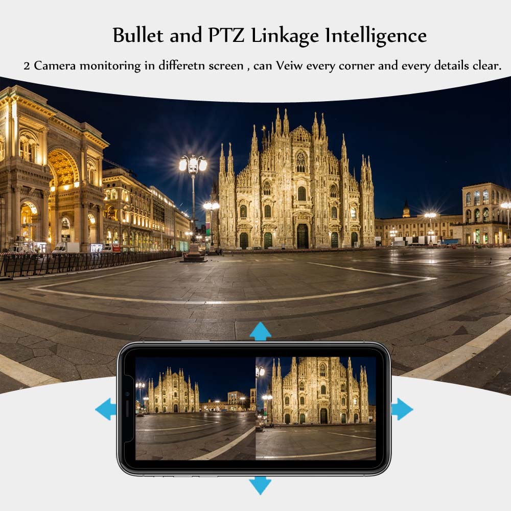 CAMARA PTZ INALAMBRICA EXTERIOR DOBLE LENTE 6MP FHD