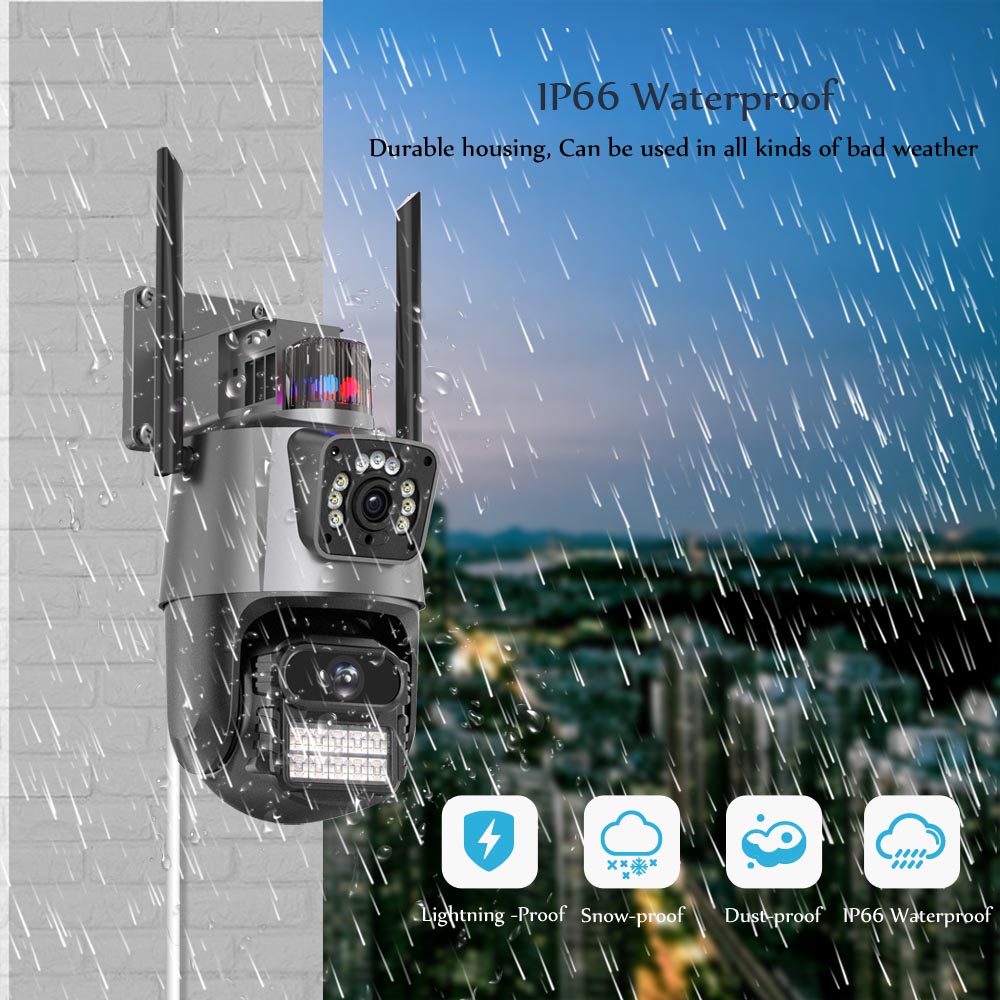 CAMARA PTZ INALAMBRICA EXTERIOR DOBLE LENTE 6MP FHD