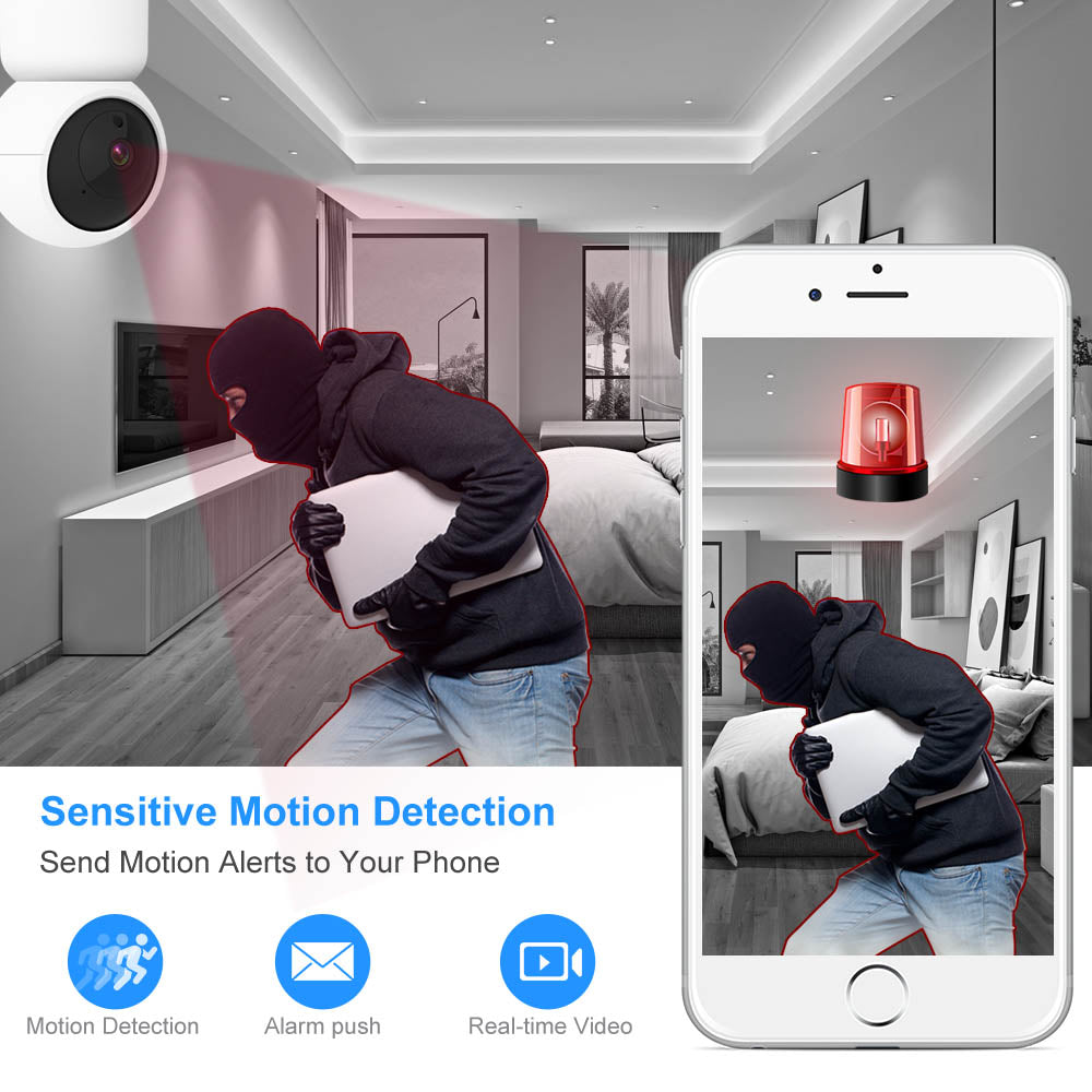 CAMARA DE SEGURIDAD ROBÓTICA ICSEE INTERIOR PARA MASCOTAS Y NIÑOS 3MP