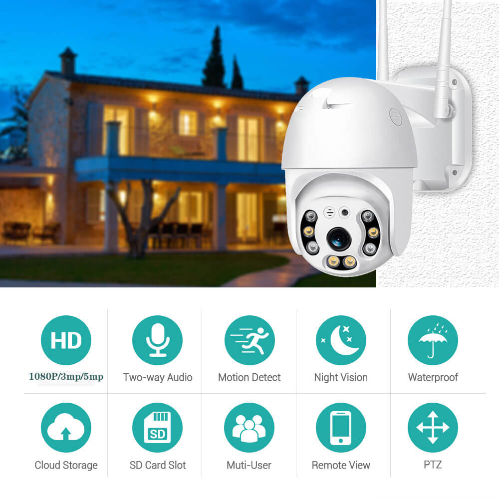 CAMARA PTZ IP 5MP 4X DIGITAL 2.5 PULGADAS