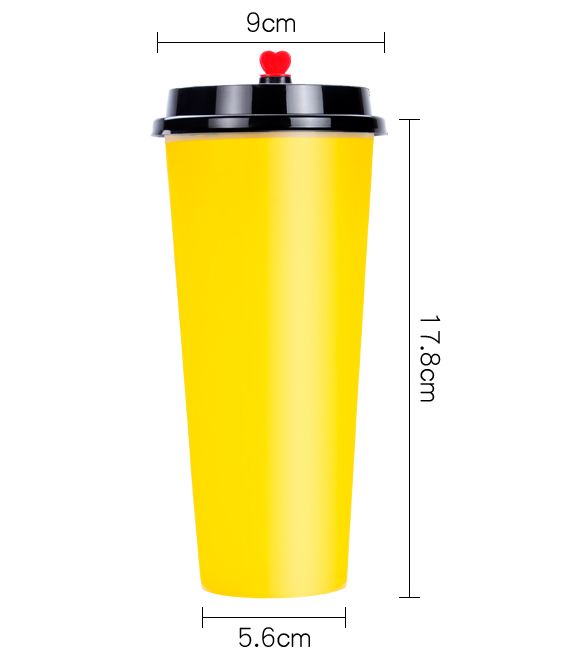 VASOS PP RECICLABLES 700ML DE BUBBLE TEA Y JUGOS 500UND