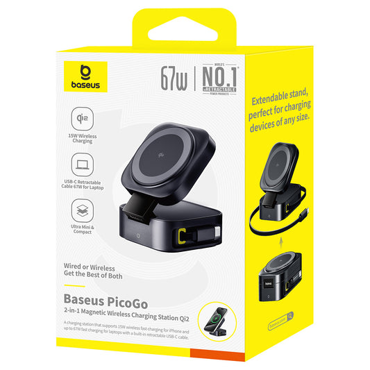 Cargador Inalámbrico Magnético Baseus Picogo Qi2 De 67 W
