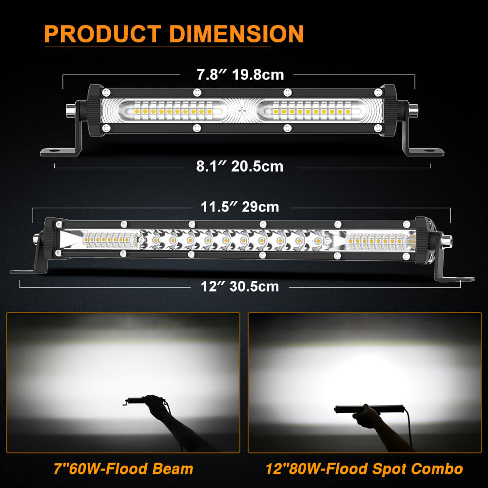 BARRA FOCO LED DE AUTO OFF ROAD S5-13INCH NAOEVO (1 PC)