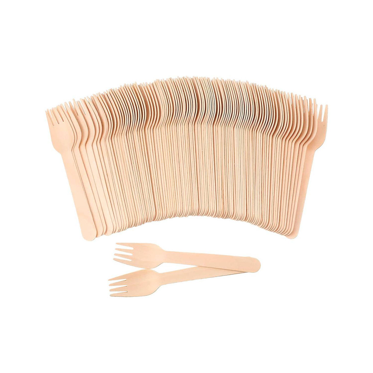 TENEDOR DE MADERA BIO-ECOLOGICA 15.5CM X 100 UND