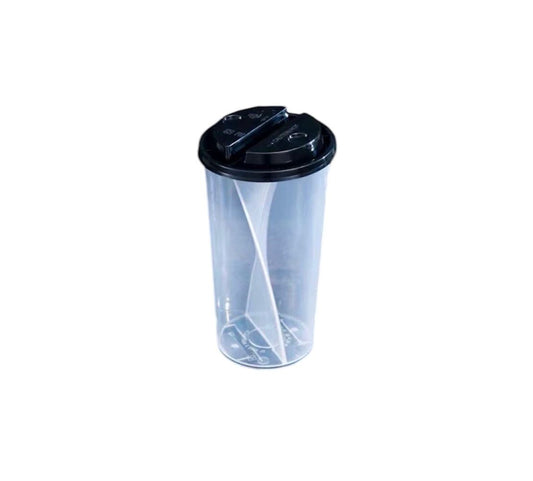 VASOS DOBLE PP RECICLABLES CON TAPA 750ML DE BUBBLE TEA Y JUGOS 92UND