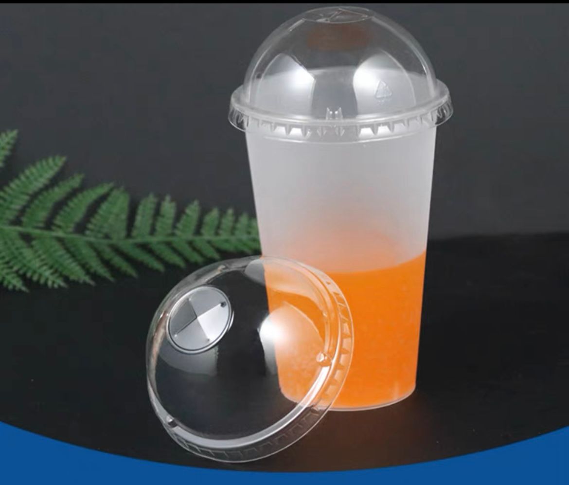 VASOS C/TAPA DOMO PP RECICLABLES 700ML DE BUBBLE TEA 1000UND