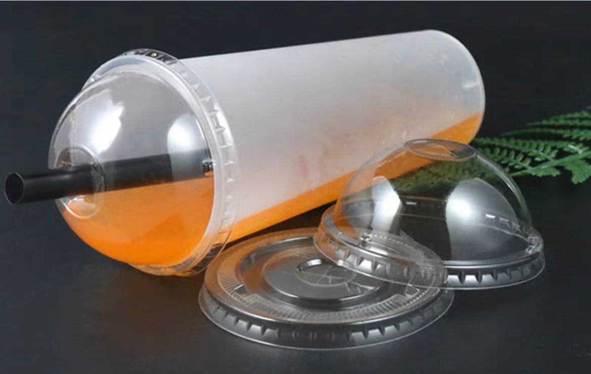 VASOS C/TAPA DOMO PP RECICLABLES 500ML DE BUBBLE TEA 1000UND