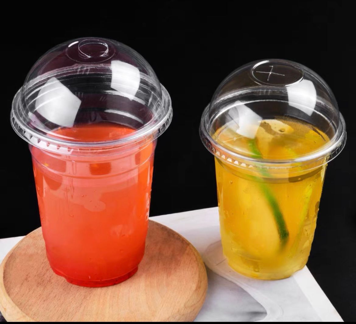 VASOS C/TAPA DOMO PP RECICLABLES 700ML DE BUBBLE TEA 1000UND