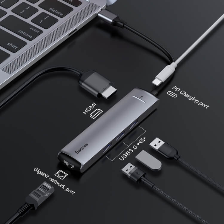 ADAPTADOR HUB USB-C MECHANICAL EYE 7 EN 1 BASEUS