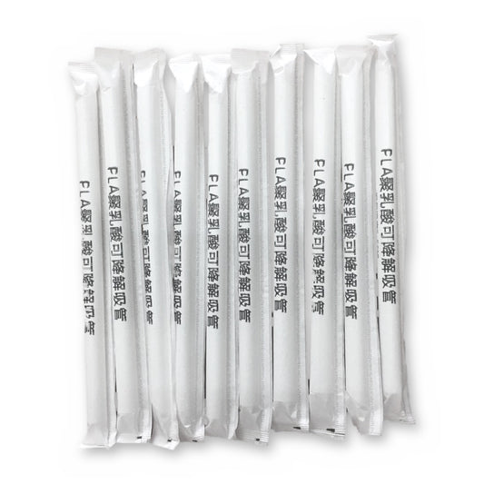 BOMBILLA PLA PARA VASOS PP 700ML COMPOSTABLE 1.2CMX23CM 100 UNIDADES