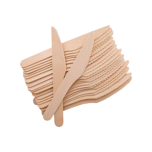 CUCHILLO DE MADERA BIO-ECOLOGICA 15.5CM X 100 UND