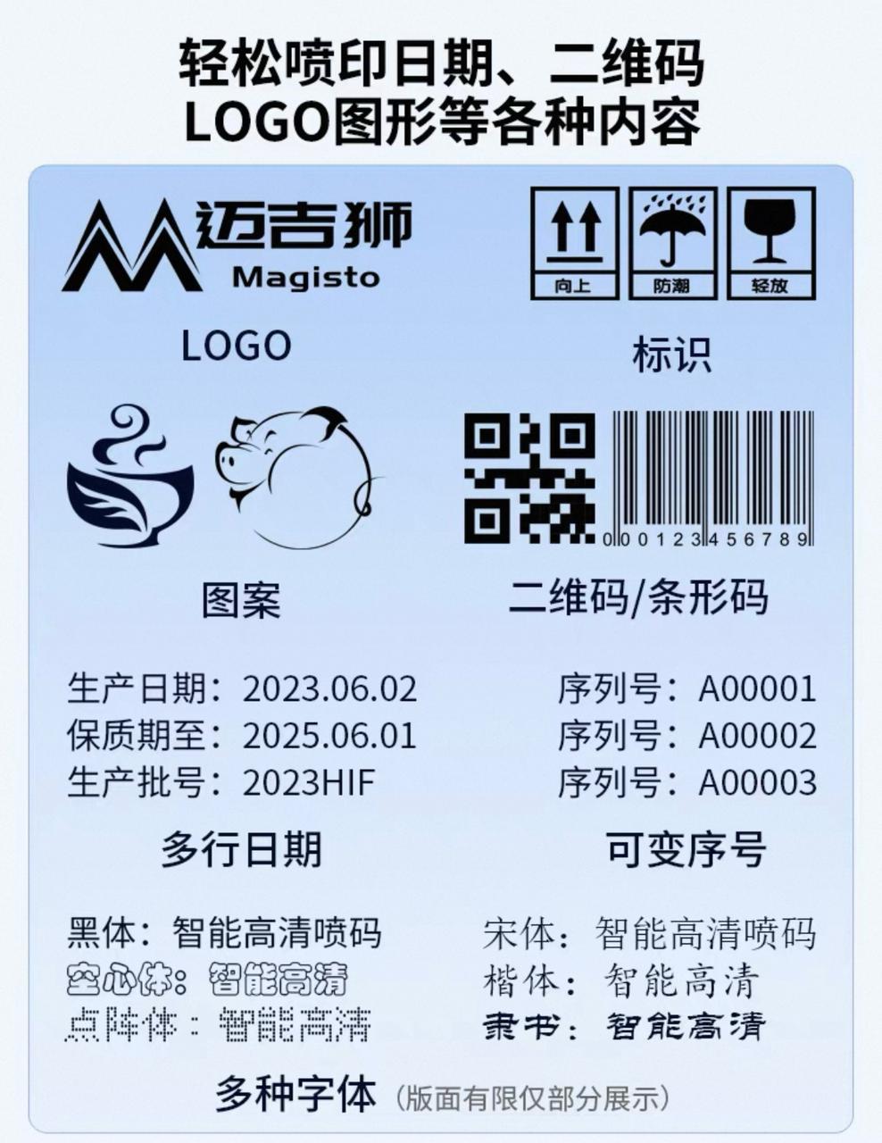 Impresora De Codificación Para Fechas Logos Logotipo Qr