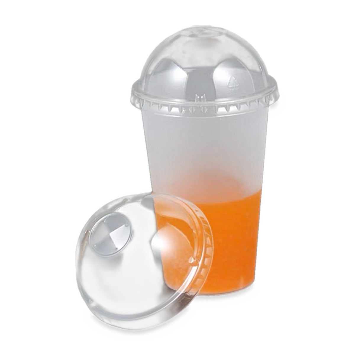 VASOS C/TAPA DOMO PP RECICLABLES 500ML DE BUBBLE TEA 1000UND