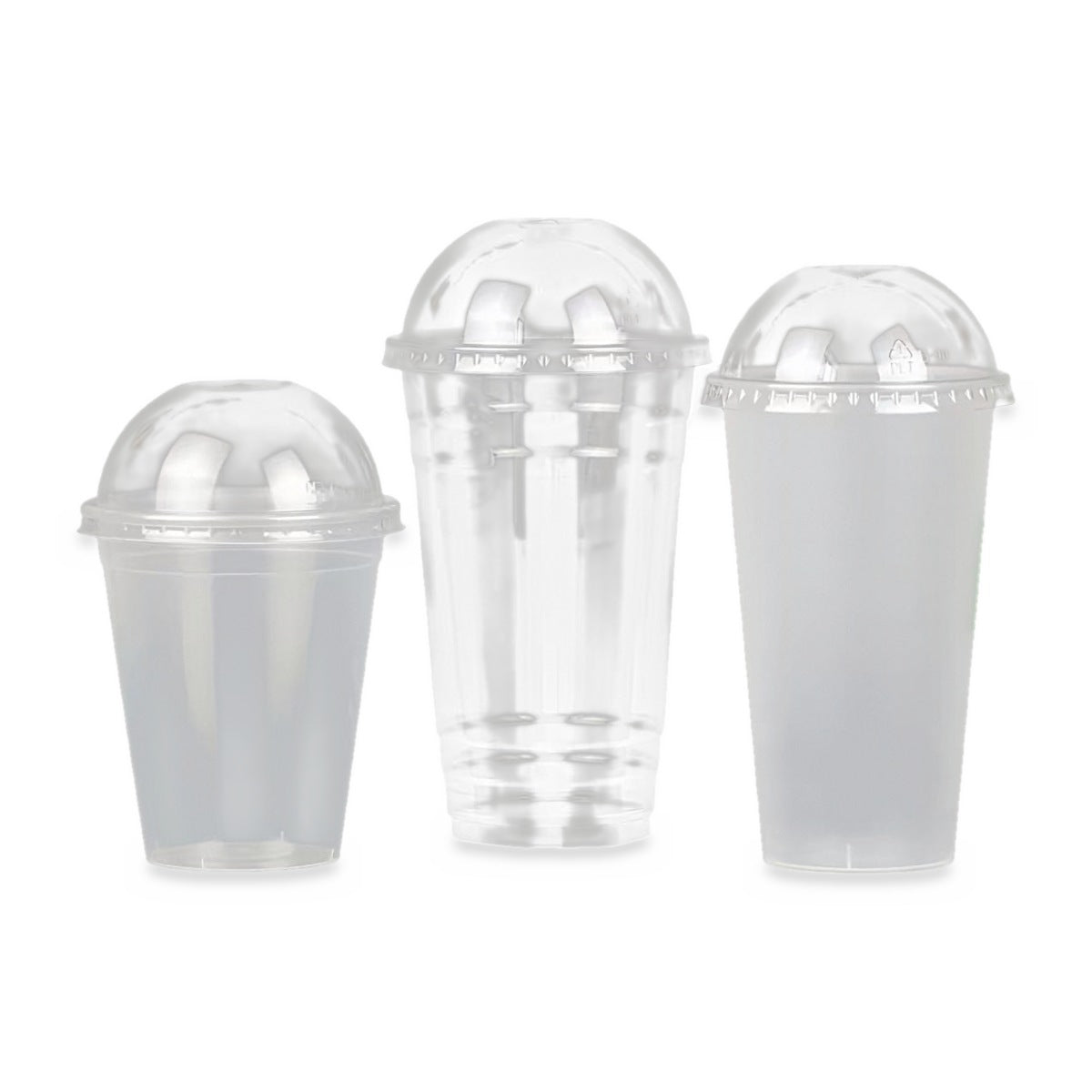 VASOS C/TAPA DOMO PP RECICLABLES 500ML DE BUBBLE TEA 1000UND