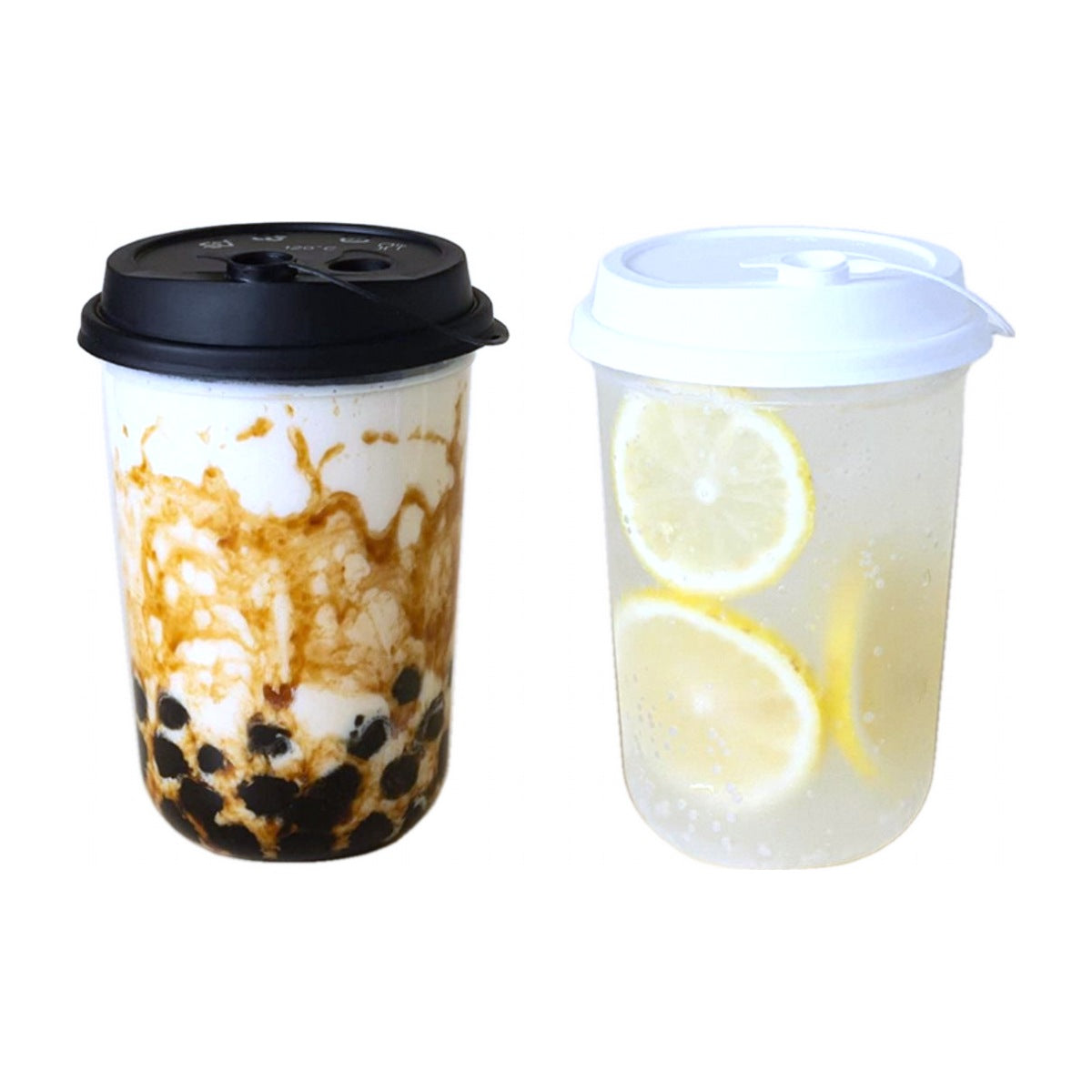 Vasos PP reciclables forma U 700 ml para bubble tea y jugos