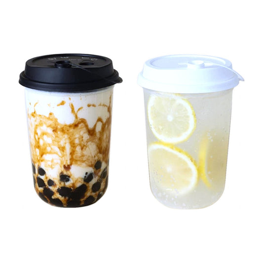Vasos PP reciclables forma U 700 ml para bubble tea y jugos