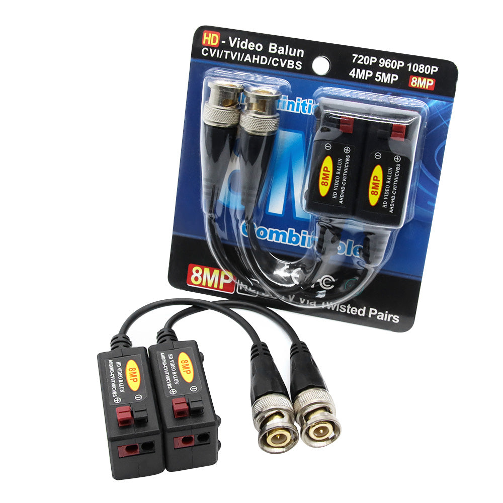 PAR VIDEO BALUN PASIVO 8MP